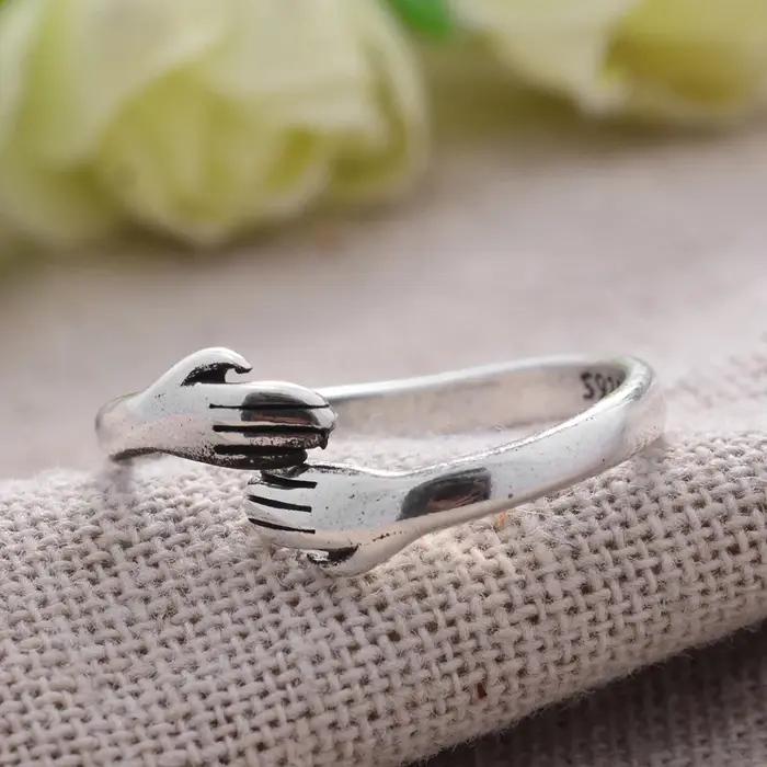 Bague en argent thaïlandais aux ailes élégantes pour femmes occasions spéciales cadeau anniversaire noël bureau carrière