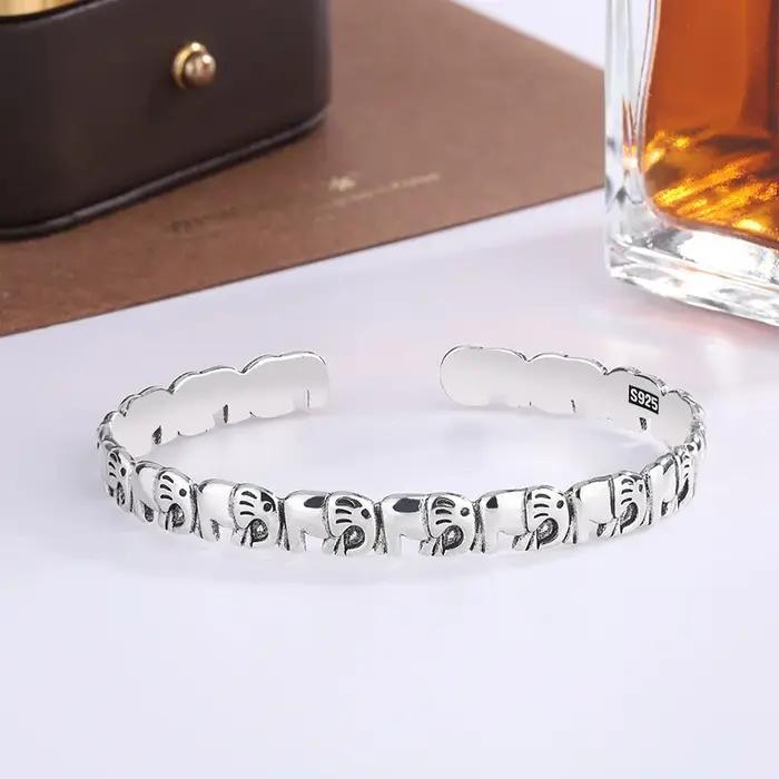 Nouveauté Bracelets Ouverts en Argent Sterling 925