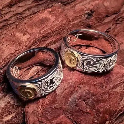 Bague en argent sertie d'ambre bleu Takahashi Goro Kikuchi Ken unique pour homme et femme occasions spéciales traditionnelles et modernes