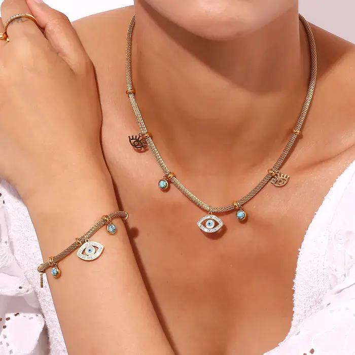 E.B.belle – collier en perles de Septum Turquoise pour femmes