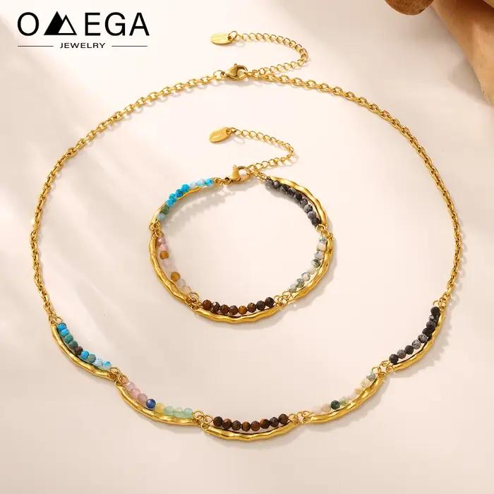 Colliers et bracelets en acier inoxydable pour femmes