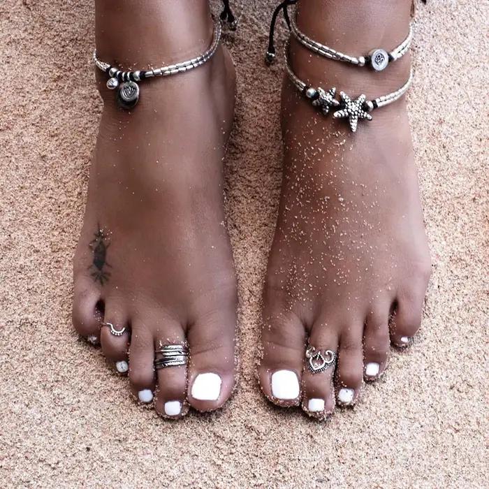 Bracelets de cheville simples pour femmes