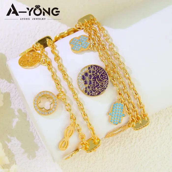 Bracelet plaqué or de dubaï