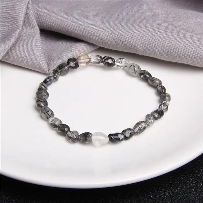 Bracelets en perles de gravier éclatées quartz rose bijoux santé amour bracelets à brins style classique