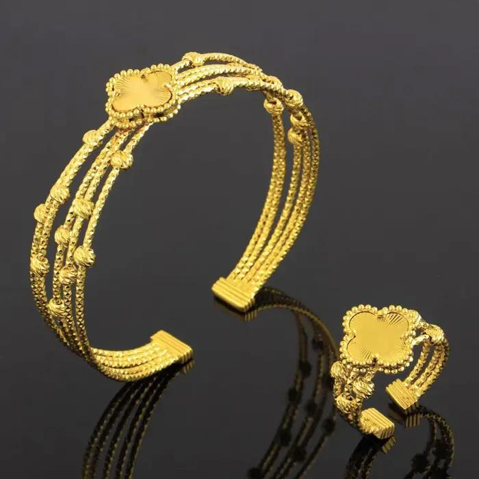Bracelets réglables en forme de trèfle pour femmes