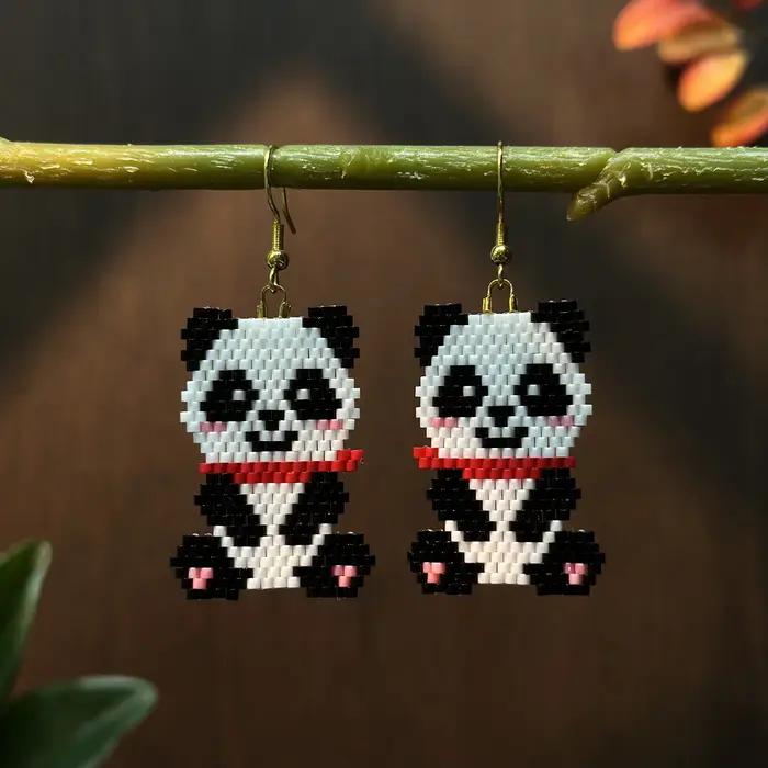 Boucles d'oreilles à perles de dessin animé mignonnes pour femmes