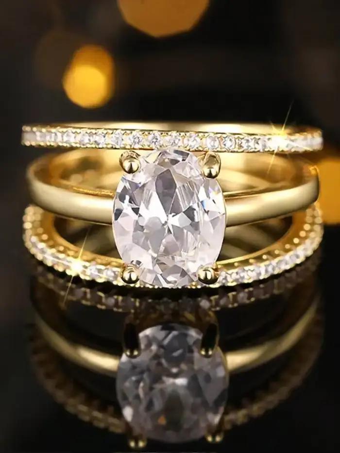 Bague classique en argent Sterling 925 pour femmes, magnifique bague en Zircon brillant, pour fête d