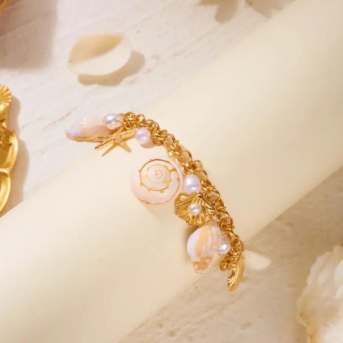Bracelet Bohème d'Été pour Femme avec Perles et Coquillages