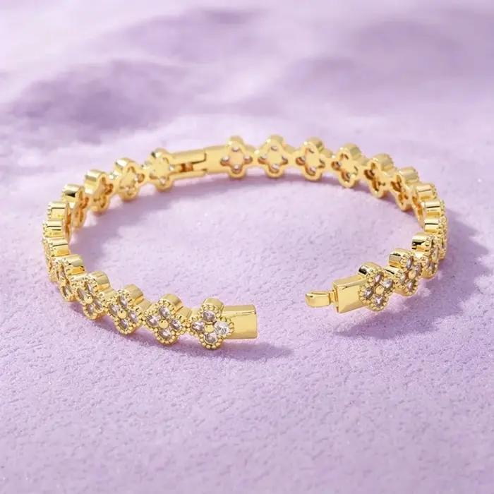 IOGOU – Bracelet classique en Moissanite de 2.5mm pour femmes