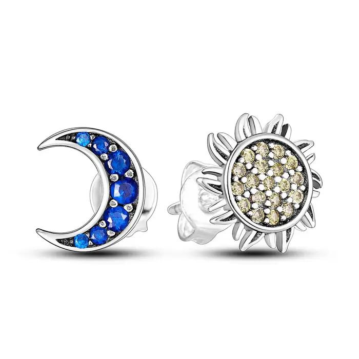Boucles d'oreilles originales en argent Sterling 925