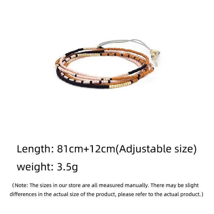 KKBEAD Miyuki Bracelet pour femme réglable empilable Boho collier bijoux multicouche été plage