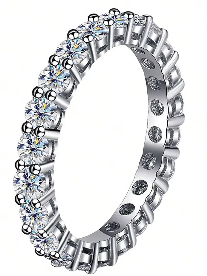 Bague classique en argent Sterling 925 pour femmes