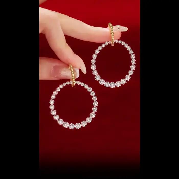 Bellux-Boucles d'Oreilles Synthétiques Plaquées Argent 925