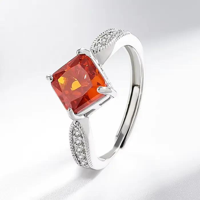 Bague en argent Sterling 925 avec fleur de glace