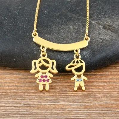 Nidin – collier plaqué or exquis pour maman et fille