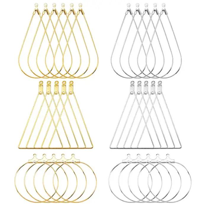 Triangle boucle d'oreille cerceaux rond boucles d'oreilles larme perles cerceau