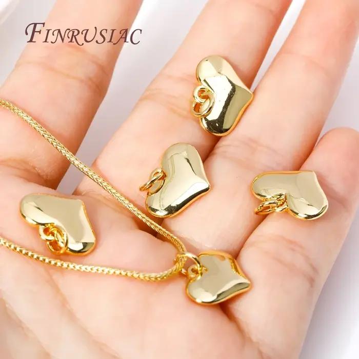 Pendentif coeur plaqué or 18 carats pour collier exécutif