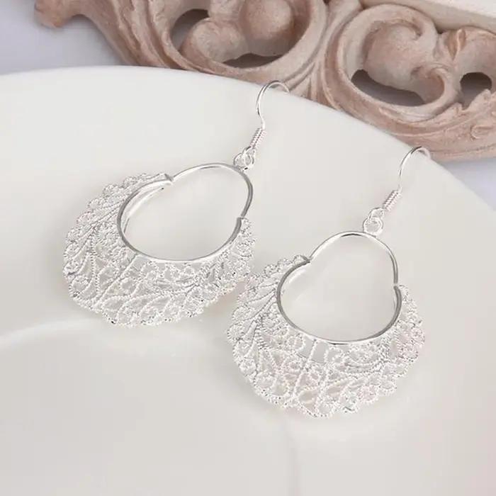 Boucles d'oreilles vintage en argent sterling 925 pour femmes