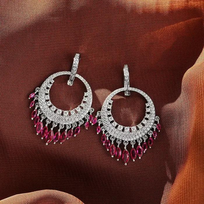 Wong Rain-Boucles d'oreilles créoles bohèmes en argent regardé 925
