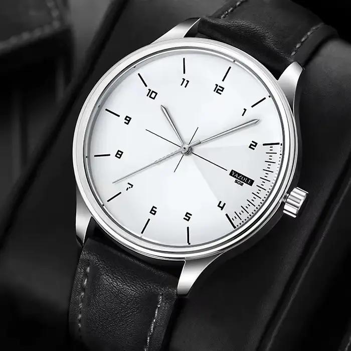 Top marque nouvelle montre pour hommes bracelet en cuir Ultra mince montre minimaliste pour hommes décontracté Simple Quartz étanche montres