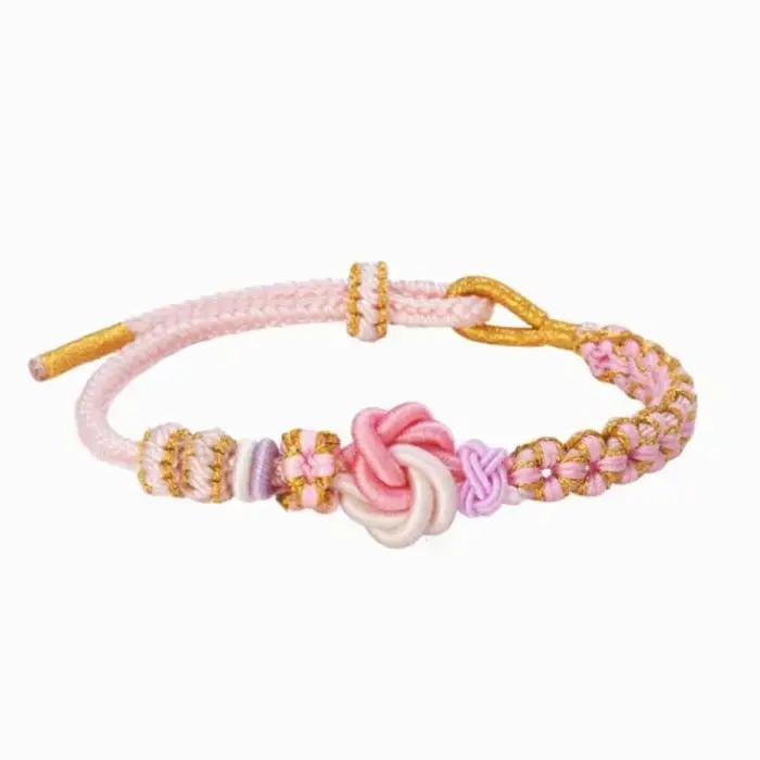 Bracelets réglables à la mode Mandala noeud fleur de pêcher