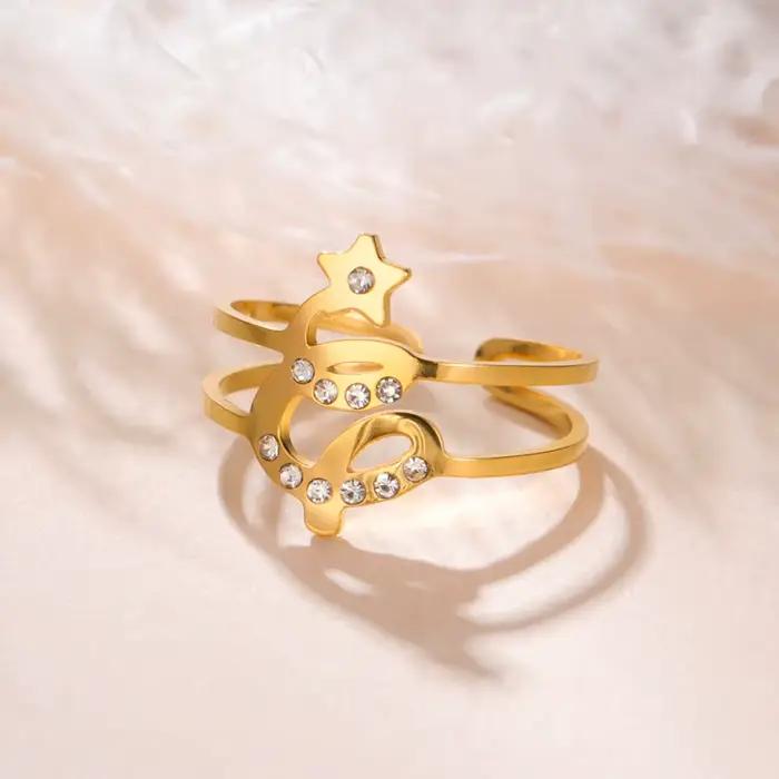 COOLTIME – bague arbre de noël pour femmes, en acier inoxydable, ouverte, cadeau d'anniversaire, bijoux, vente en gros, nouveau