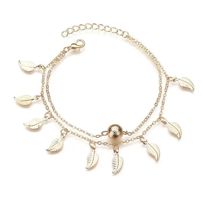 Bracelets de cheville en argent pour femmes