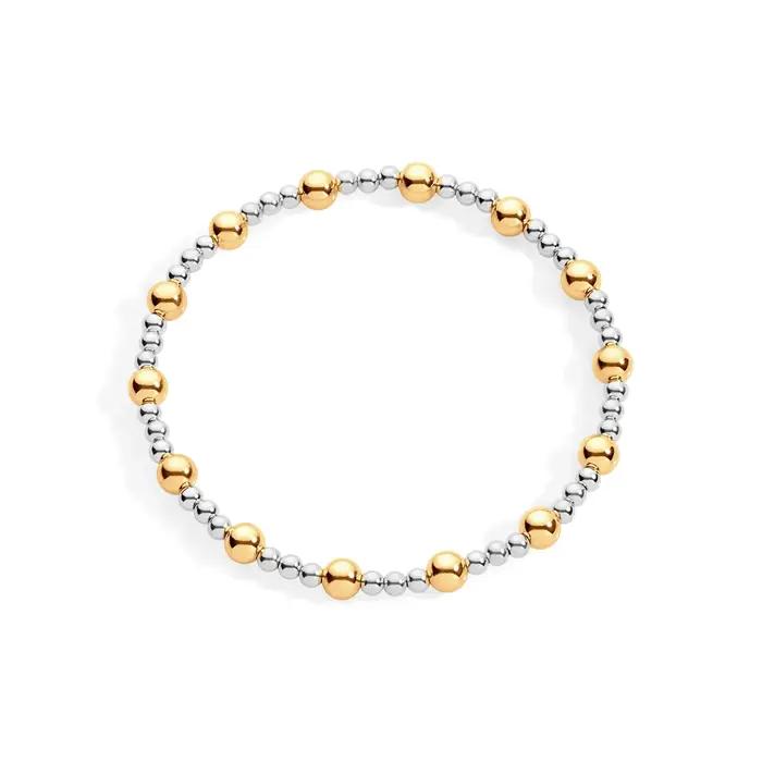 Bracelet de perles plaqué or 18 carats pour femmes