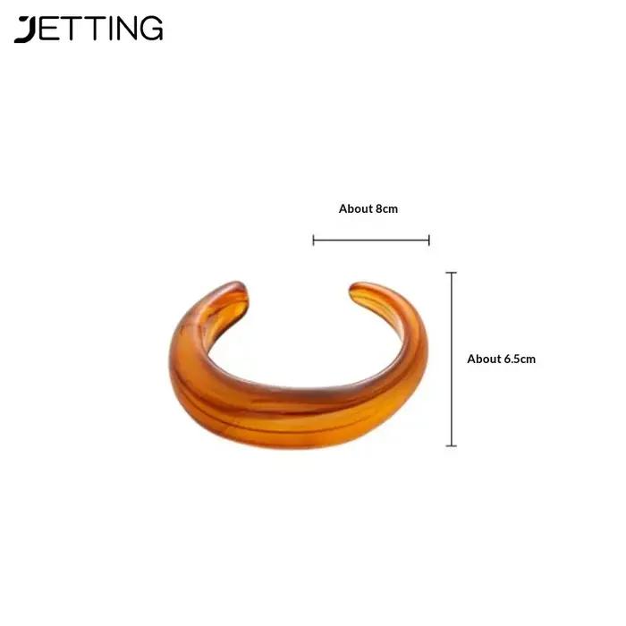 Bracelet manchette bohème en acrylique géométrique pour femme 2024