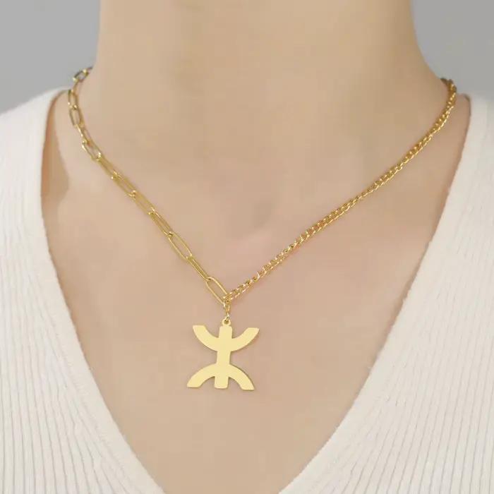 LIKGREAT – collier avec lettres amazigh africaines pour femmes