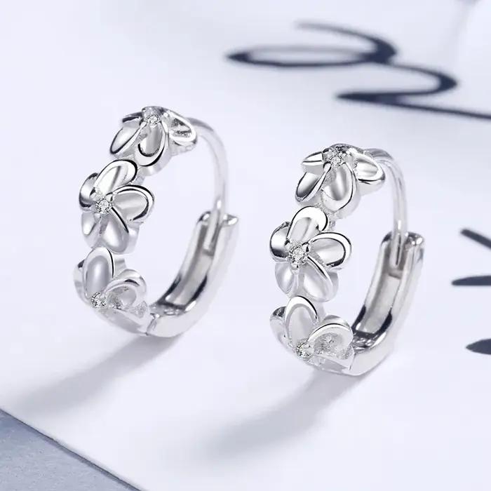 Boucles d'oreilles à aiguilles en argent Sterling 925 pour femmes