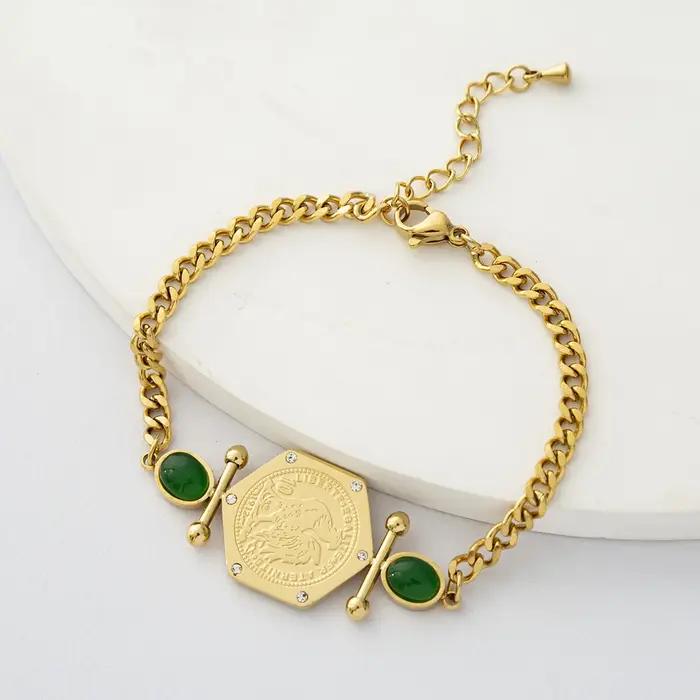 LUIZADA – ensemble de bijoux en acier inoxydable pour femmes