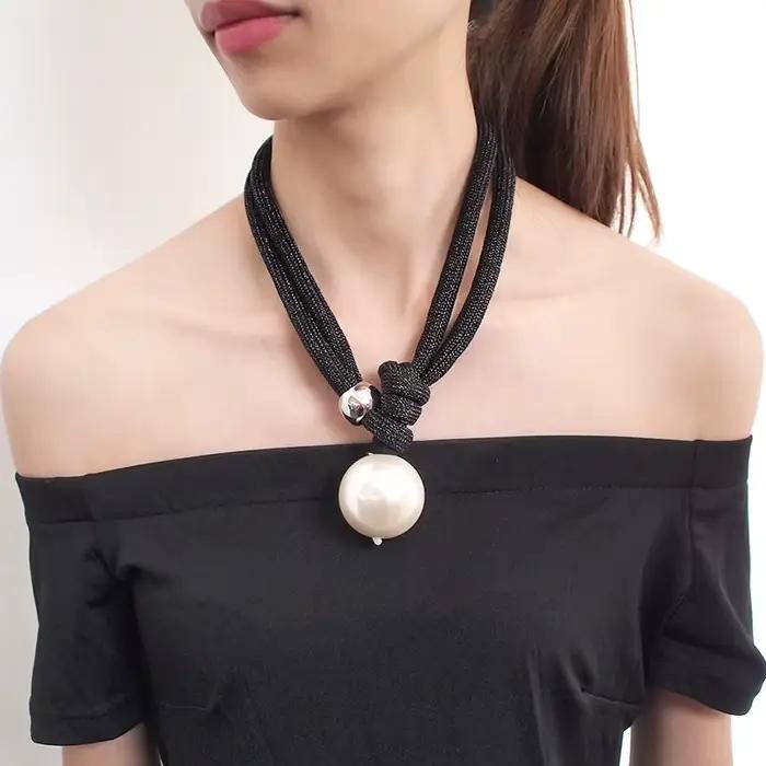 MANILAI-Colliers avec pendentif en perles pour femmes, bijou avec ULoptique ajustable, nouvelle collection