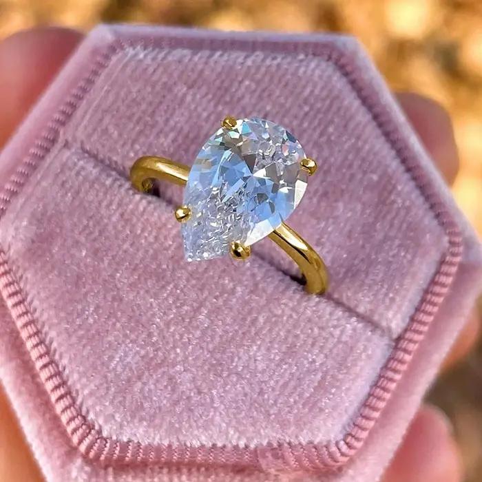 Bague en argent Sterling 925 en Zircon pour femmes