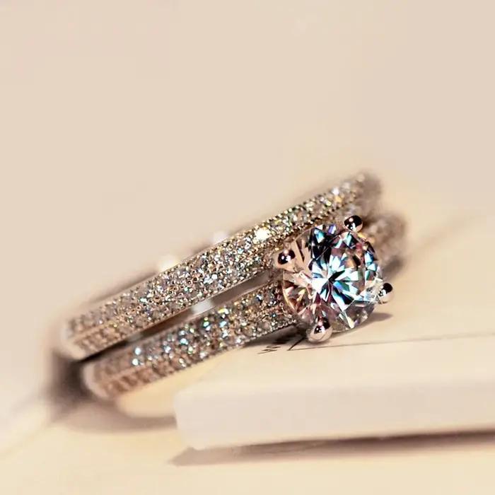 Bague de mariage en argent Sterling 925 sertie de Zircon AAAAA élégante et polyvalente pour femmes occasions spéciales anniversaires fiançailles cérémonies soirées galas