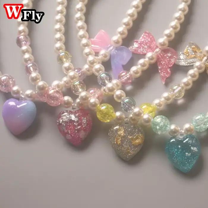 Bracelet en forme de cœur Harajuku Lolita fille coloré à offrir pour femmes occasions spéciales fantaisie coquille arc enchantement