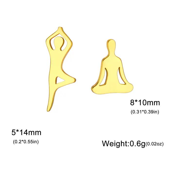 Cazador boucles d'oreilles de méditation de Yoga dépareillées pour femmes