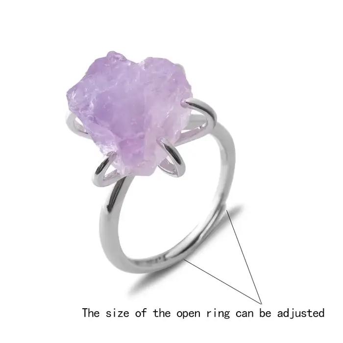 Bague en cristal de taille réglable pour femme