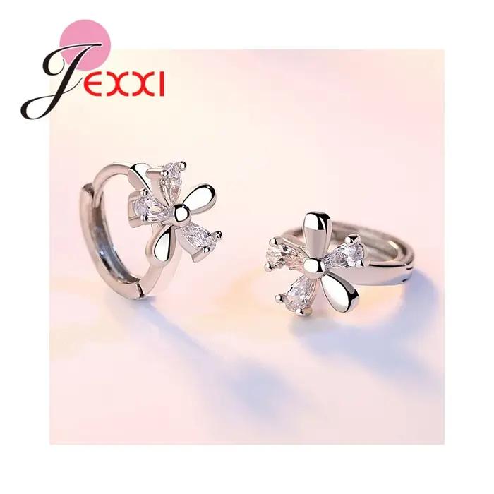 Boucles d'oreilles en cristal clair pour femmes