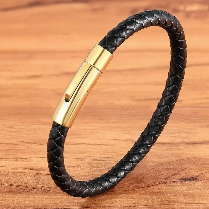 TYO nouveau haut en acier inoxydable tressé Bracelets pour femme hommes