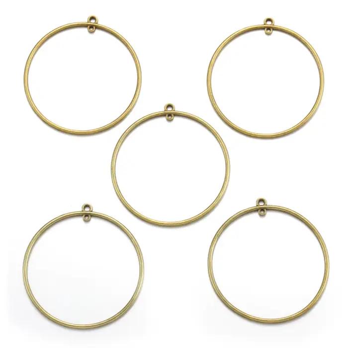 Boucles d'oreilles géométriques à double trou, 15 pièces, 3 tailles, breloques de connecteur pour bo