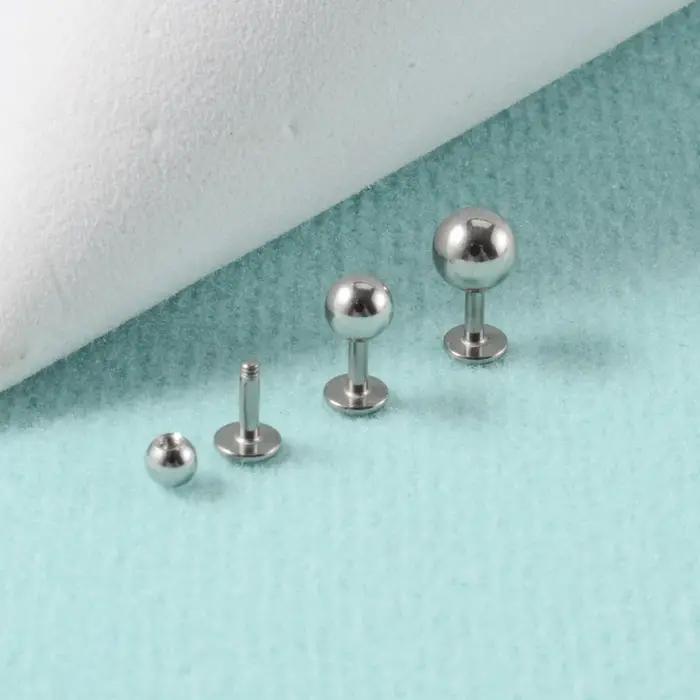 20/5 PIÈCES Piercing en acier chirurgical à tige ultra-courte