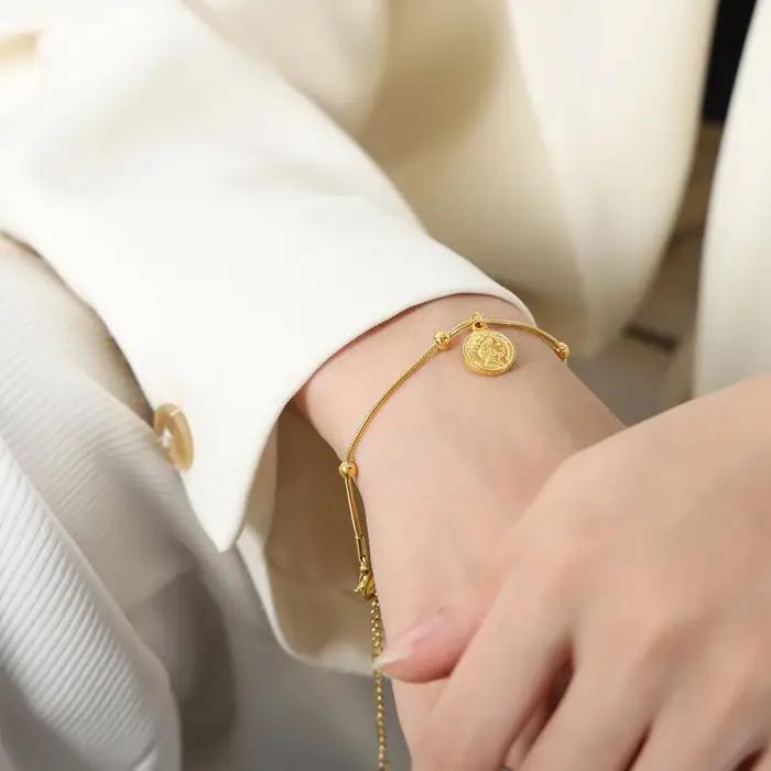 ChimJOBracelet en or pour femme, bijoux fantaisie, cadeau