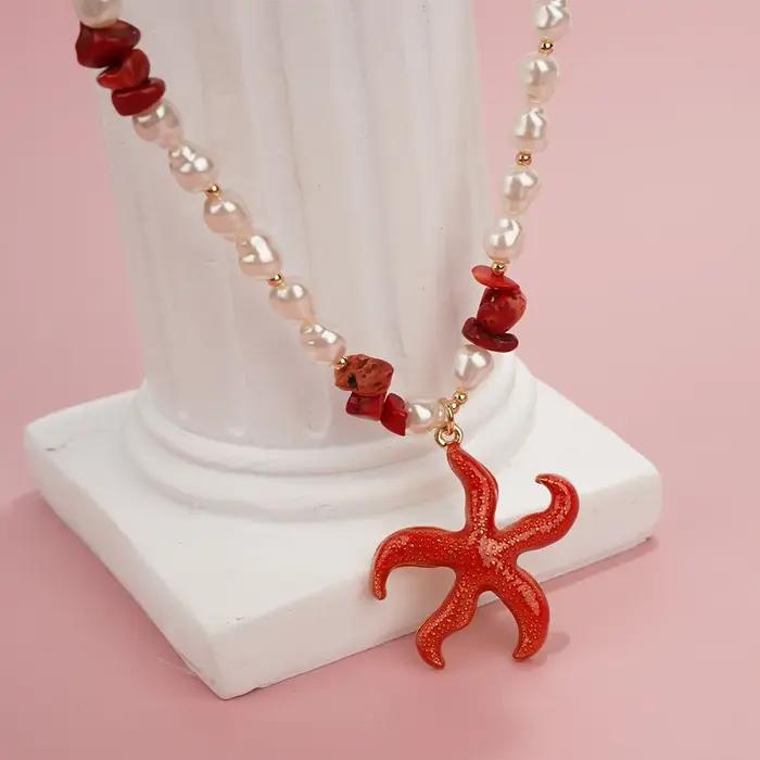 Pendentif Perle Ir régulière Perle de Mer Rouge Bijoux de Mode Style Carillon Cadeaux de Vacances Accessoires de Plage Occasions Spéciales