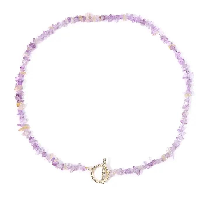 Collier en aigue-marine bleue pierre naturelle avec pendentif paix pour femmes et filles occasions spéciales