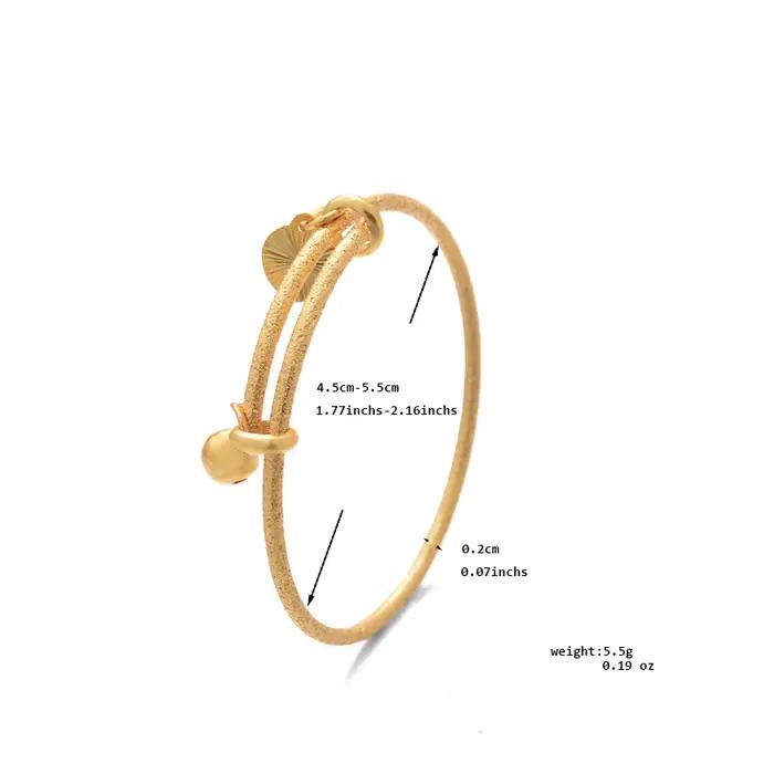 Petits bracelets tendance couleur or pour garçons et filles, bracelet à perles pour bébé, bijoux cad
