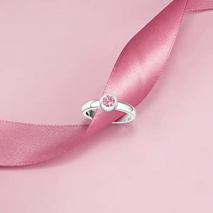 Bague pierre naissance à avec bijoux d'anniversaire remplaçables en Zircon 12 couleurs