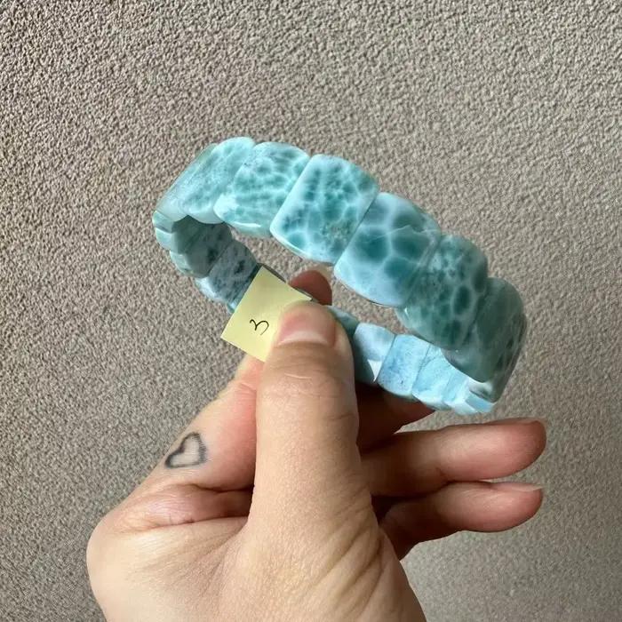 Bracelet en larimar naturel pectolite de cuivre pour femmes style sportif occasion spéciale partys occasions particulières cadeaux