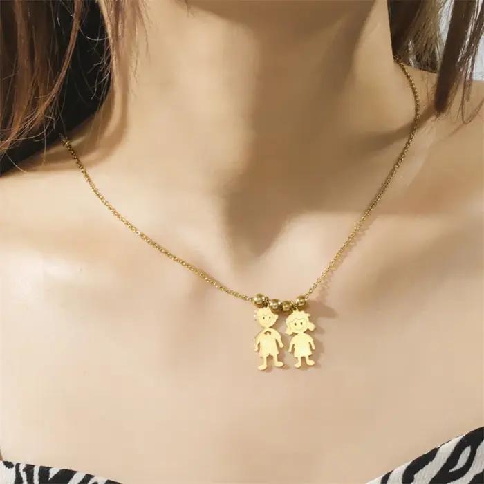 Collier en acier inoxydable pour garçons et filles