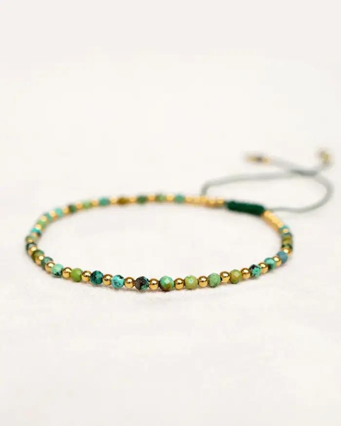 Bracelet en pierre semi-précieuse Vlen Boho style bohème pour femme cadeau occasions spéciales mariage anniversaire fiançailles